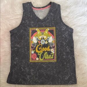 Wonder Nation Pink and Gray V-Neck Tee